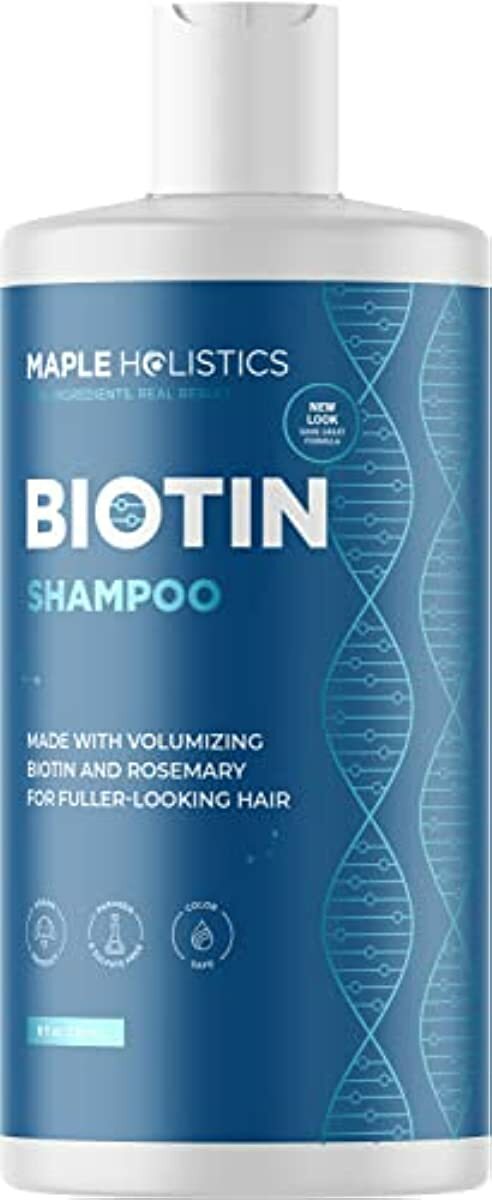 Biotin Hair Shampoo for Thinning Hair - Volumizing Biotin Shampoo for Men and Womens Dry Damaged Hair - Sulfate Free Shampoo with Biotin and Moisturizing Essential Oils over 95% Natural Derived