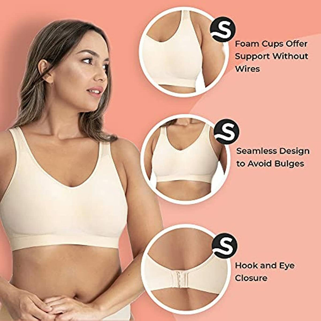 Shapermint Compression Wirefree High Support Bra for Women Small to Pl –  HolioCare Global